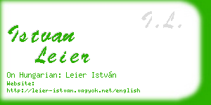istvan leier business card